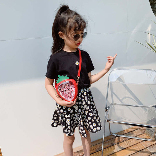Summer Children's Pineapple Strawberry One Shoulder Jelly Bag Abysaz Kollectionz