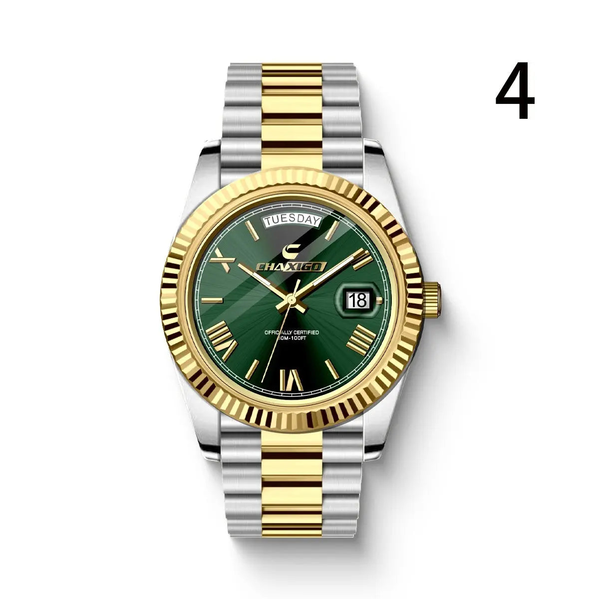 Fashion Men's Watch Steel Band Large Dial Quartz Wrist Watch - Abysaz Kollectionz