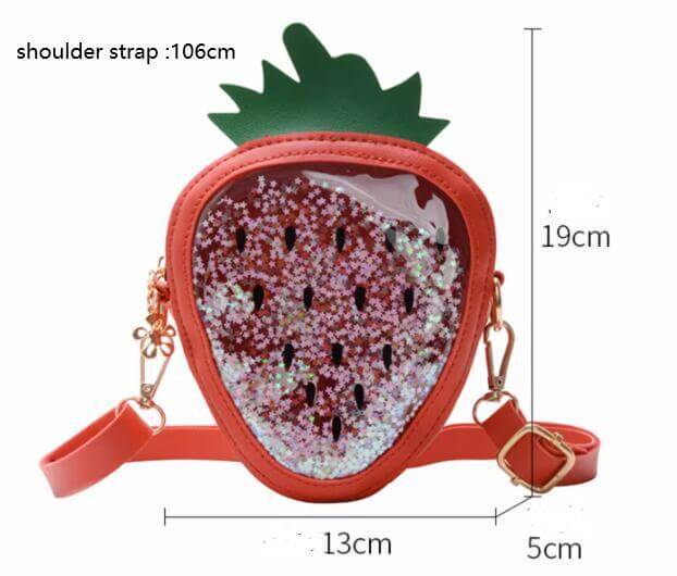 Summer Children's Pineapple Strawberry One Shoulder Jelly Bag - Abysaz Kollectionz