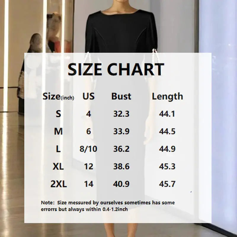 Women Elegant Solid Pearl Embellished Back Zipper and Slit Sleeves round Neck Dress