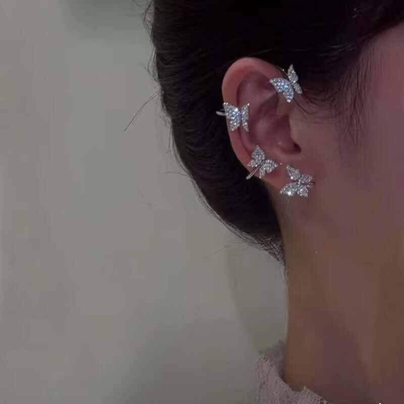 Abysaz Kollectionz Fashion Earring Butterfly Ear Clip And Ear Hook Jewelry - Abysaz Kollectionz