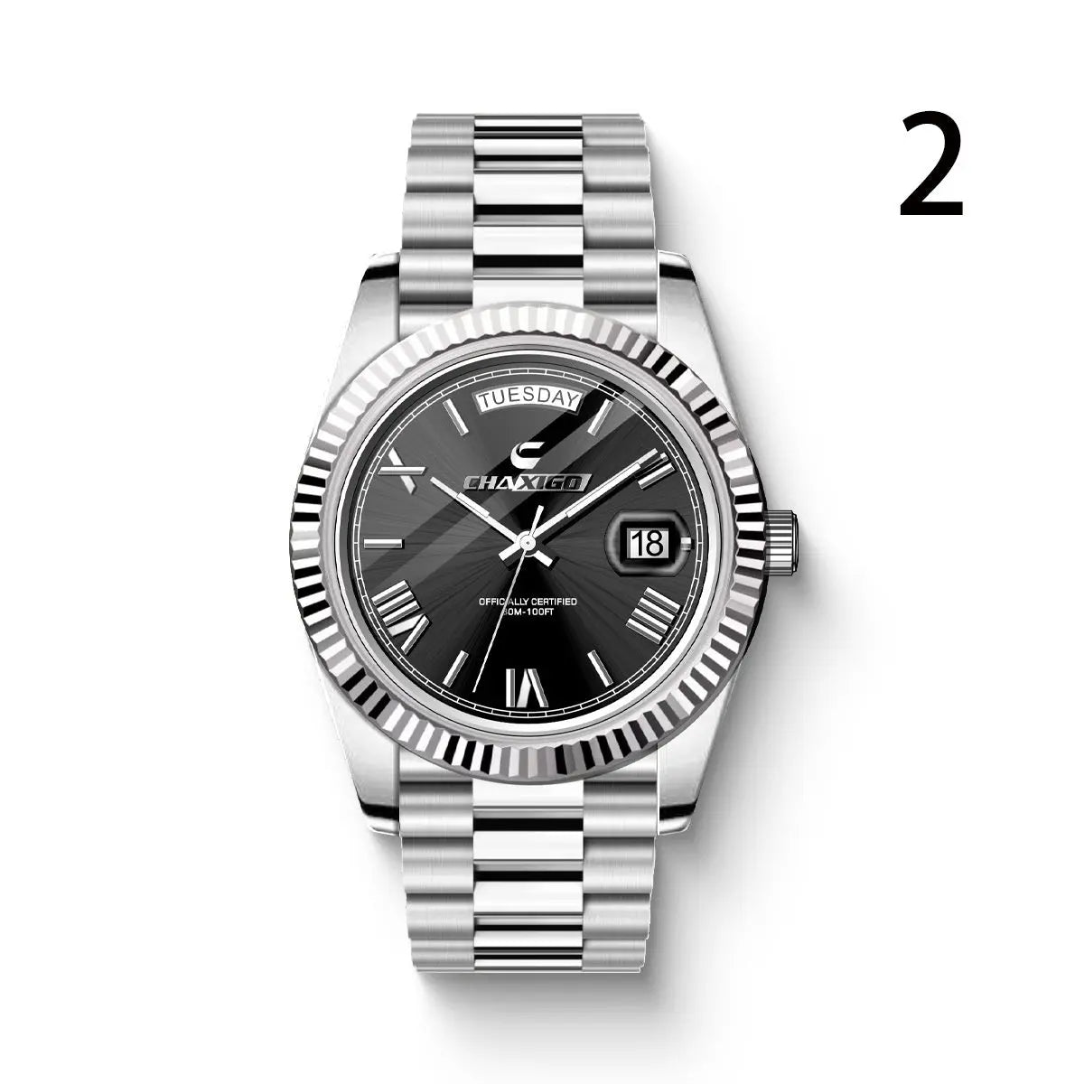 Fashion Men's Watch Steel Band Large Dial Quartz Wrist Watch - Abysaz Kollectionz