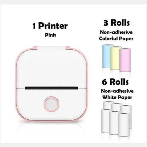 Portable Mini Thermal Label Printer Home Photo Printer Student Wrong Question Printer Bluetooth-compatible Mini Label Printer Price Tag Abysaz Kollectionz