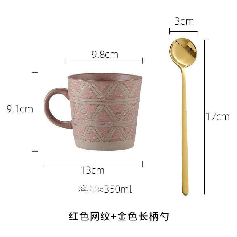 Stoneware Mug Coffee Cup Couple Water Cup - Abysaz Kollectionz