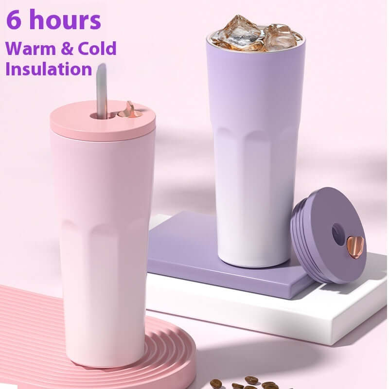 Straw Thermal Insulation Cup Outdoor Leisure Fashion Sports Cup Abysaz Kollectionz