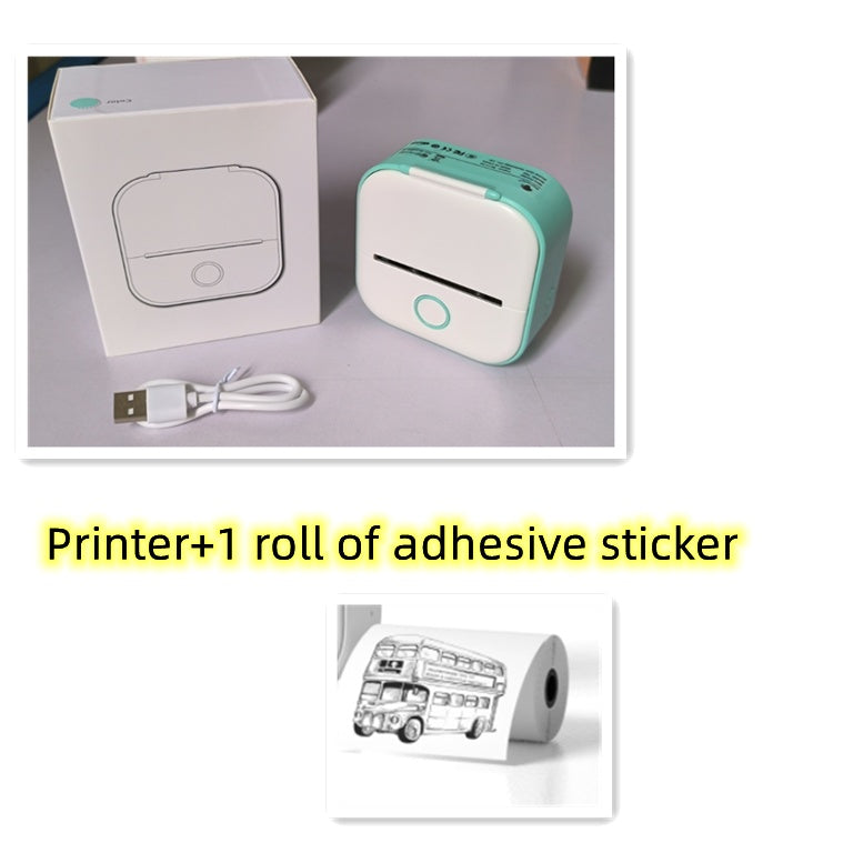 Portable Mini Thermal Label Printer Home Photo Printer Student Wrong Question Printer Bluetooth-compatible Mini Label Printer Price Tag Abysaz Kollectionz