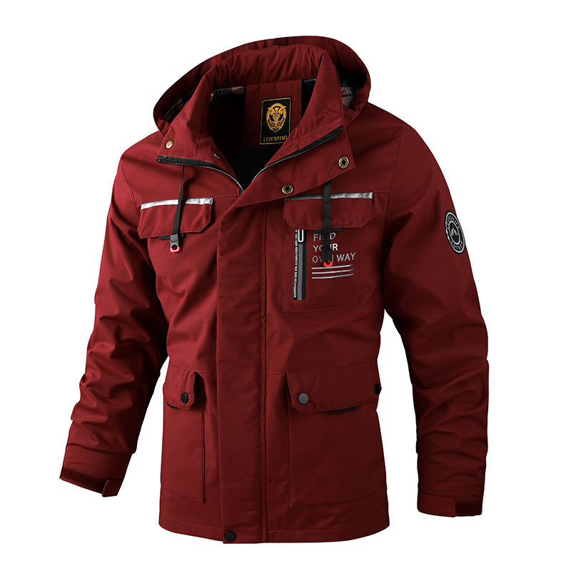 Fashion Men's Casual Windbreaker Jackets Hooded Jacket Man Waterproof Outdoor Soft Shell Winter Coat Clothing Warm Thick Tops Abysaz Kollectionz