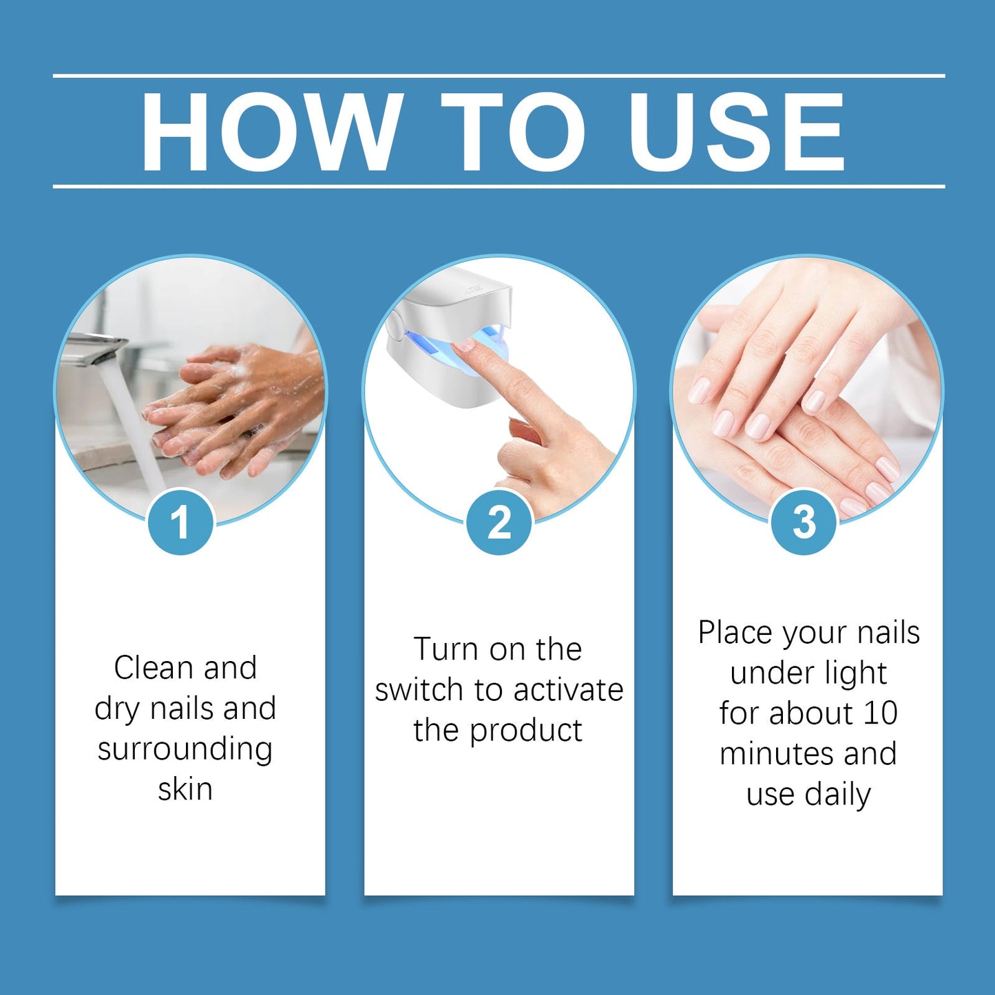 EOHOE Nail Repair Device Gentle Repair Of Nail Edge Rotten Nails, Nail Care, Cleaning And Polishing Nail Surface Care Device Abysaz Kollectionz