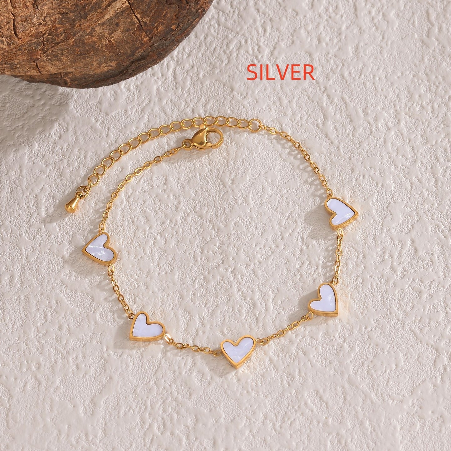 Ins Love Bracelet  Stainless Steel Dripping Heart Bracelet Fashion Valentine's Day Jewelry Gift Abysaz Kollectionz
