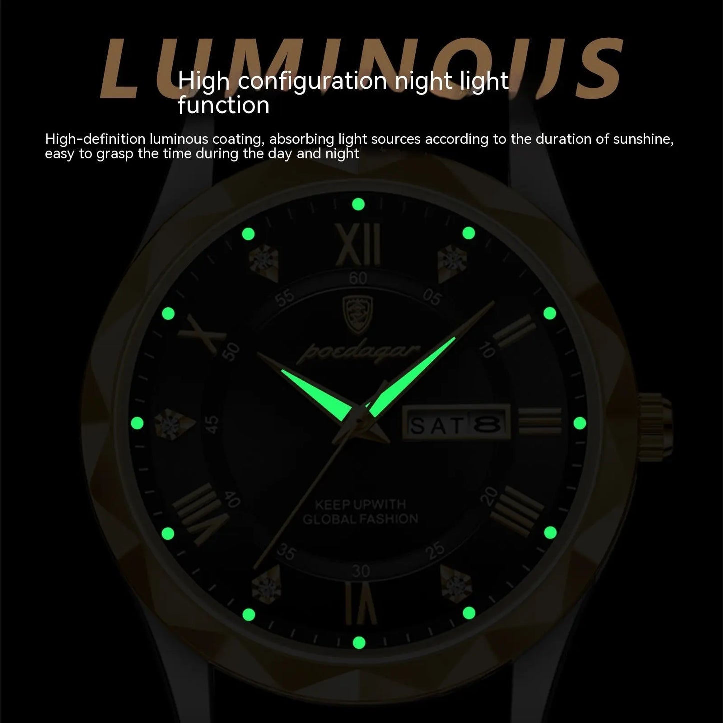 Leather Belt Men's Luxury Fashion Quartz Wrist Watch - Abysaz Kollectionz