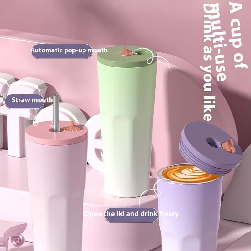 Straw Thermal Insulation Cup Outdoor Leisure Fashion Sports Cup Abysaz Kollectionz
