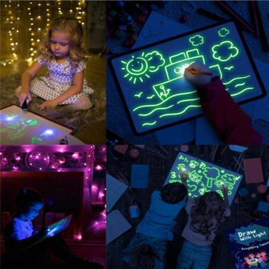 Educational Toy Drawing Pad 3D Magic 8 Light Effects Puzzle Board Sketchpad Abysaz Kollectionz