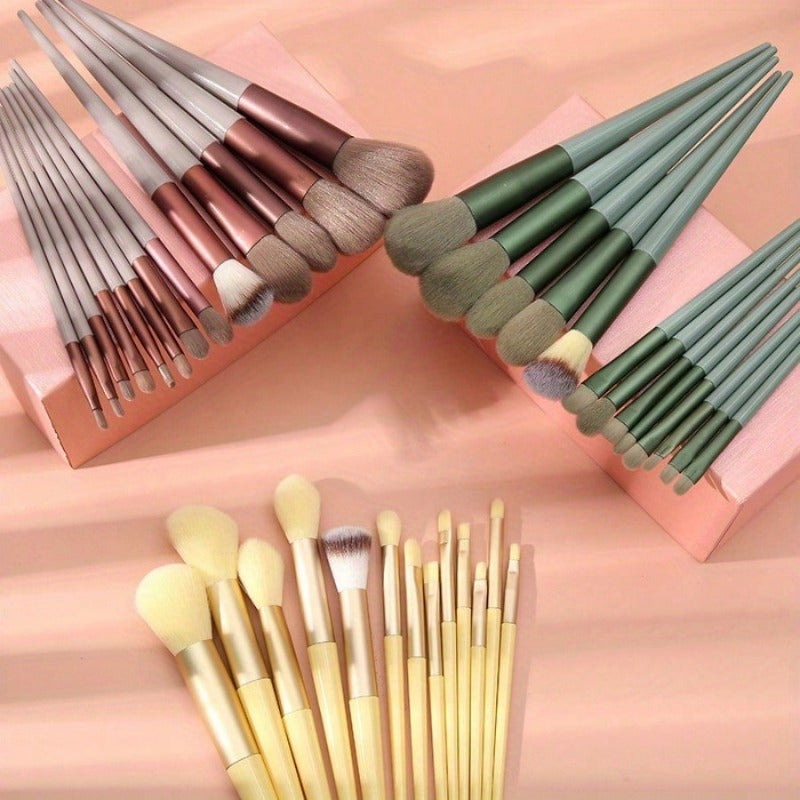 Makeup Brush Set- Soft And Fluffy Professional Makeup Foundation, Powder Eyeshadow, Kabuki Mixed Makeup Brush, Beauty Kit, Makeup Sponge, Beauty Gift, Makeup Beginner -13 Pieces Abysaz Kollectionz