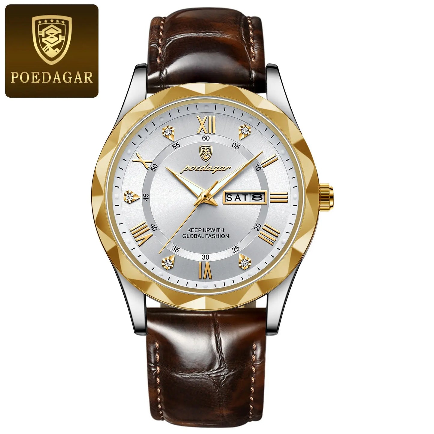 Leather Belt Men's Luxury Fashion Quartz Wrist Watch - Abysaz Kollectionz