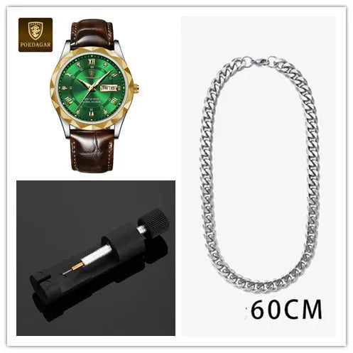 Leather Belt Men's Luxury Fashion Quartz Wrist Watch - Abysaz Kollectionz