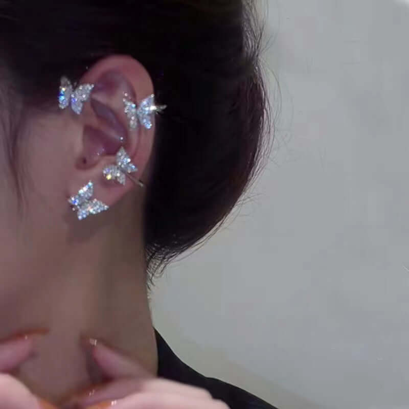Abysaz Kollectionz Fashion Earring Butterfly Ear Clip And Ear Hook Jewelry Abysaz Kollectionz