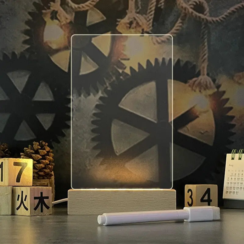 Creative Note Board Creative Led Night Light USB Message Board Holiday Light With Pen Gift For Children Girlfriend Decoration Night Lamp - Abysaz Kollectionz