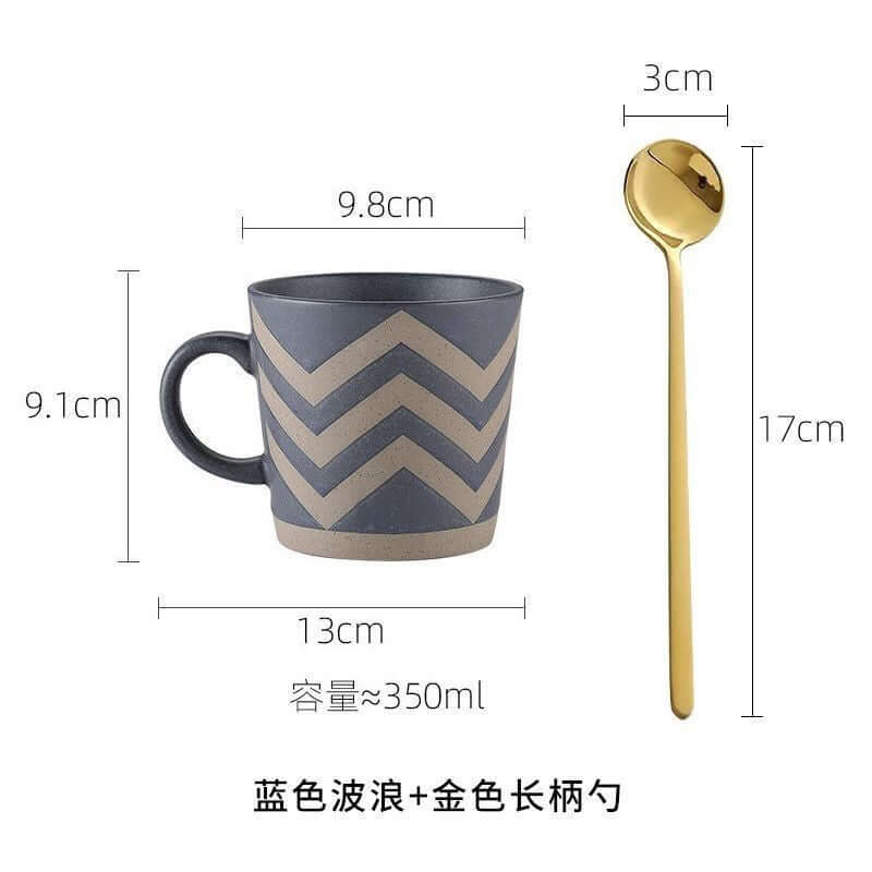 Stoneware Mug Coffee Cup Couple Water Cup - Abysaz Kollectionz