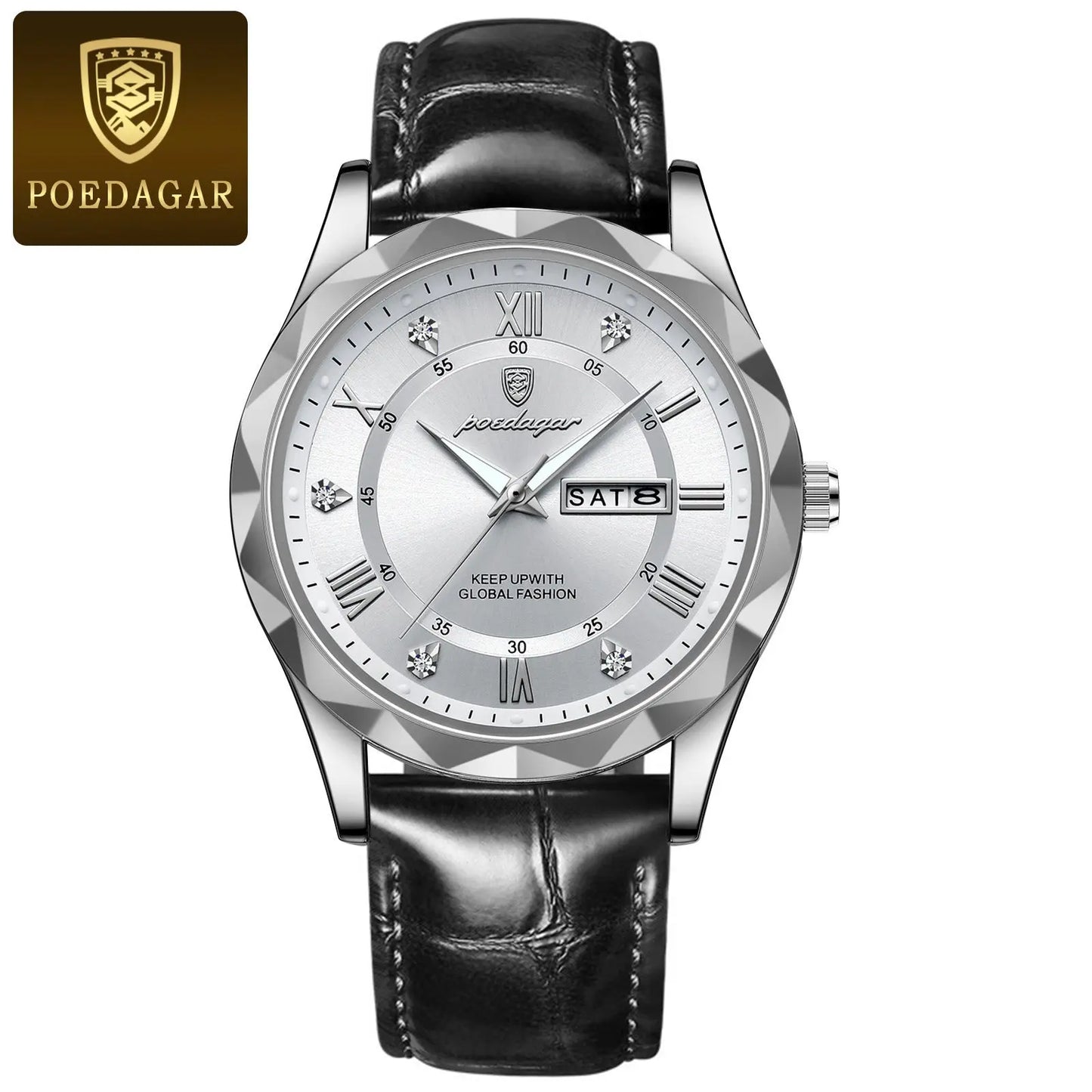 Leather Belt Men's Luxury Fashion Quartz Wrist Watch - Abysaz Kollectionz
