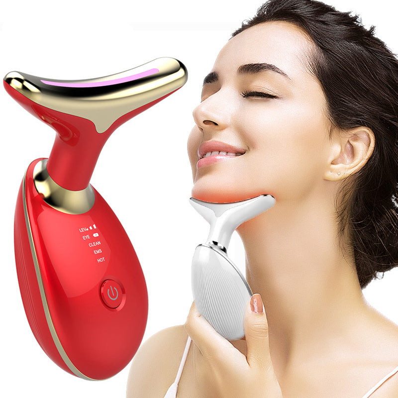 EMS Thermal Neck Lifting And Tighten Massager Electric Microcurrent Wrinkle Remover Abysaz Kollectionz