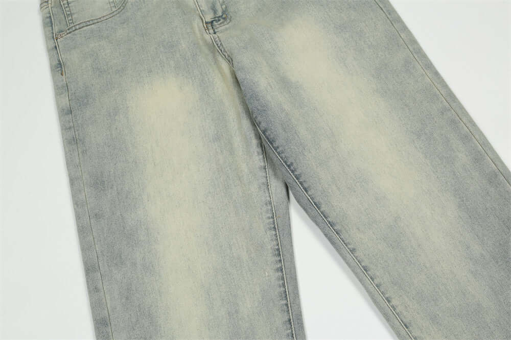 Printed Washed Worn Jeans Men - Abysaz Kollectionz