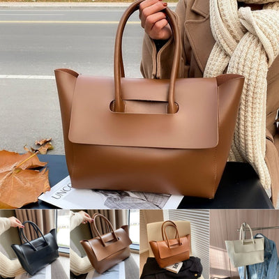 Fashion Women Shoulder Bags Large Capacity Handbags Simple Retro Tote Bags Solid Color Famous Brand High Quality Bags Abysaz Kollectionz