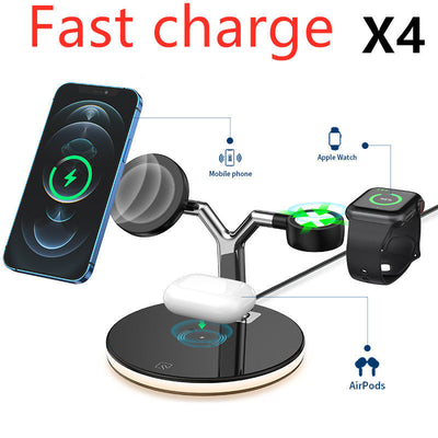 Compatible with Apple, 3 In 1 Magnetic Wireless Charger 15W Fast Charging Station For Magsafe Chargers Abysaz Kollectionz