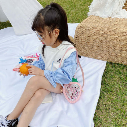 Summer Children's Pineapple Strawberry One Shoulder Jelly Bag Abysaz Kollectionz