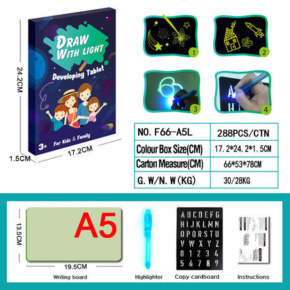 Educational Toy Drawing Pad 3D Magic 8 Light Effects Puzzle Board Sketchpad Abysaz Kollectionz
