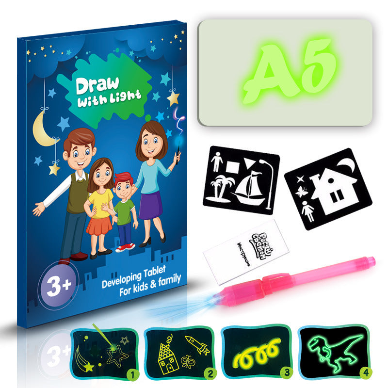 Educational Toy Drawing Pad 3D Magic 8 Light Effects Puzzle Board Sketchpad Abysaz Kollectionz