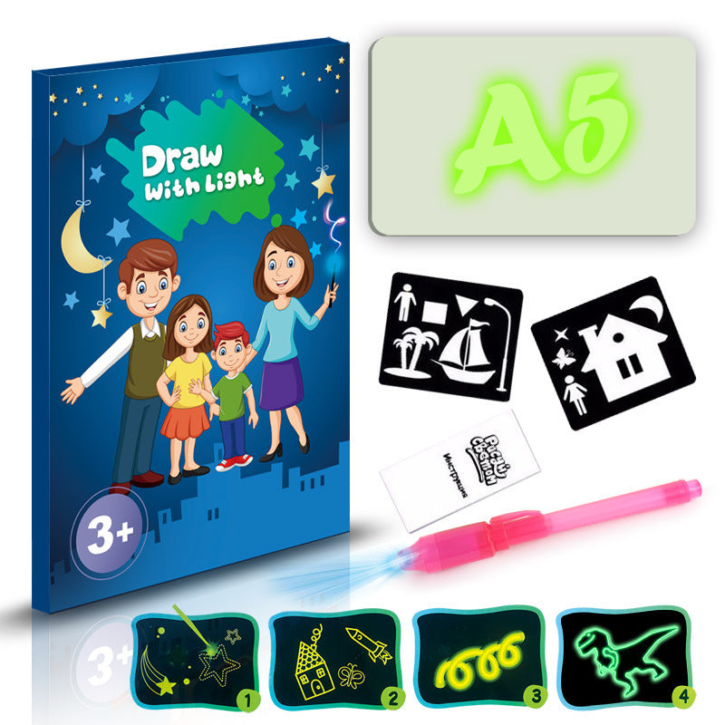 Educational Toy Drawing Pad 3D Magic 8 Light Effects Puzzle Board Sketchpad Abysaz Kollectionz