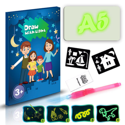 Educational Toy Drawing Pad 3D Magic 8 Light Effects Puzzle Board Sketchpad Abysaz Kollectionz