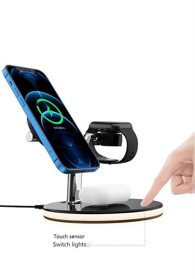 Compatible with Apple, 3 In 1 Magnetic Wireless Charger 15W Fast Charging Station For Magsafe Chargers Abysaz Kollectionz