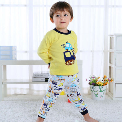Children's Home Wear Long Sleeve Baby Thermal Pajamas Baby Underwear Set Kids - Abysaz Kollectionz