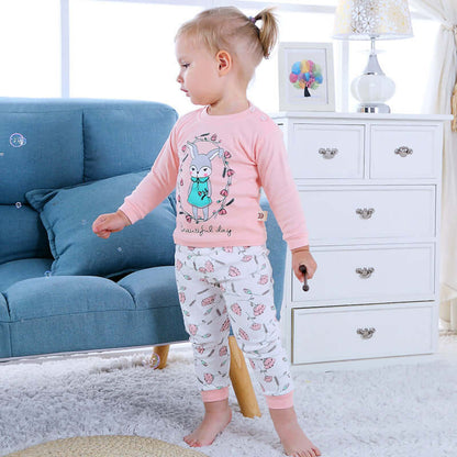 Children's Home Wear Long Sleeve Baby Thermal Pajamas Baby Underwear Set Kids - Abysaz Kollectionz