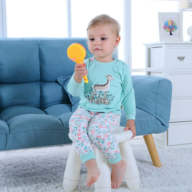 Children's Home Wear Long Sleeve Baby Thermal Pajamas Baby Underwear Set Kids - Abysaz Kollectionz