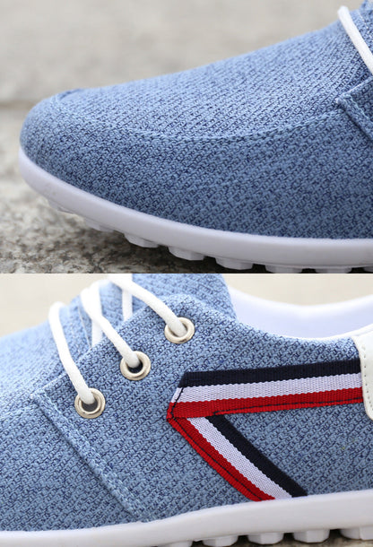 Men'S Soft-Soled Canvas Shoes, Sports And Leisure Old Beijing Cloth Shoes, Peas Shoes Abysaz Kollectionz
