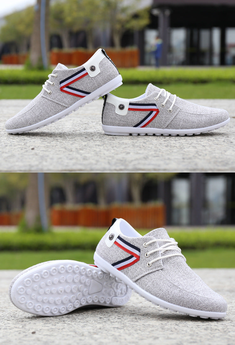 Men'S Soft-Soled Canvas Shoes, Sports And Leisure Old Beijing Cloth Shoes, Peas Shoes Abysaz Kollectionz