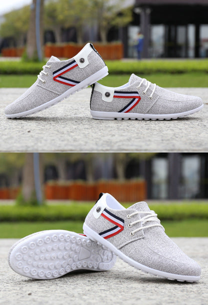 Men'S Soft-Soled Canvas Shoes, Sports And Leisure Old Beijing Cloth Shoes, Peas Shoes Abysaz Kollectionz