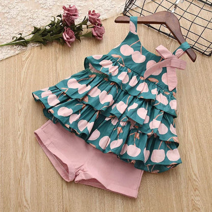 Kids Girls Clothes For Baby Girl Kids T-Shirt Shorts Suit - Abysaz Kollectionz