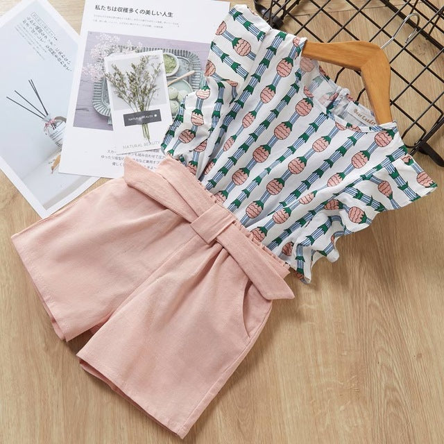 Kids Girls Clothes For Baby Girl Kids T-Shirt Shorts Suit - Abysaz Kollectionz