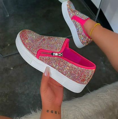 Large Size Rhinestone Flat Casual Single Shoes One Pedal Lazy Shoes - Abysaz Kollectionz