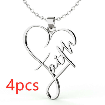 Abysaz Kollectionz European And American Necklace Heart Of Faith Pendant - Abysaz Kollectionz