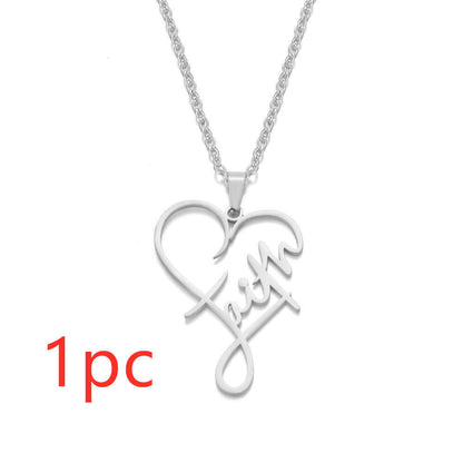 Abysaz Kollectionz European And American Necklace Heart Of Faith Pendant - Abysaz Kollectionz