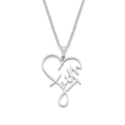 Abysaz Kollectionz European And American Necklace Heart Of Faith Pendant Abysaz Kollectionz