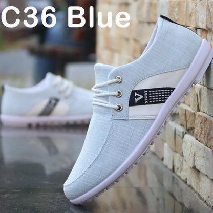 Men'S Soft-Soled Canvas Shoes, Sports And Leisure Old Beijing Cloth Shoes, Peas Shoes - Abysaz Kollectionz