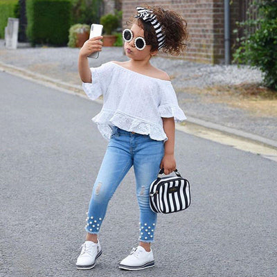 Shirt Shorts Girls Girl Kids Clothes For Baby Set Children Abysaz Kollectionz