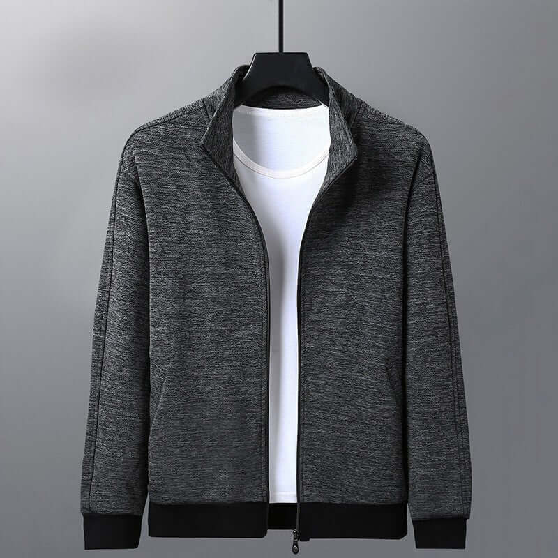 Dad Wears A Jacket With A Stand-up Collar And A Casual Jacket Abysaz Kollectionz