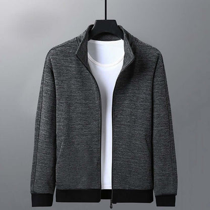 Dad Wears A Jacket With A Stand-up Collar And A Casual Jacket Abysaz Kollectionz