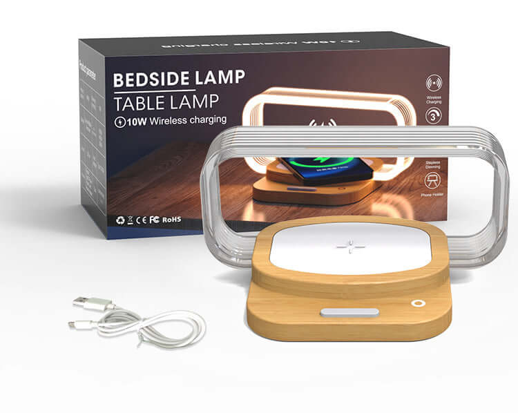 Abysaz Kollectionz Wooden Mobile Phone Wireless Charger Small Night Lamp Abysaz Kollectionz